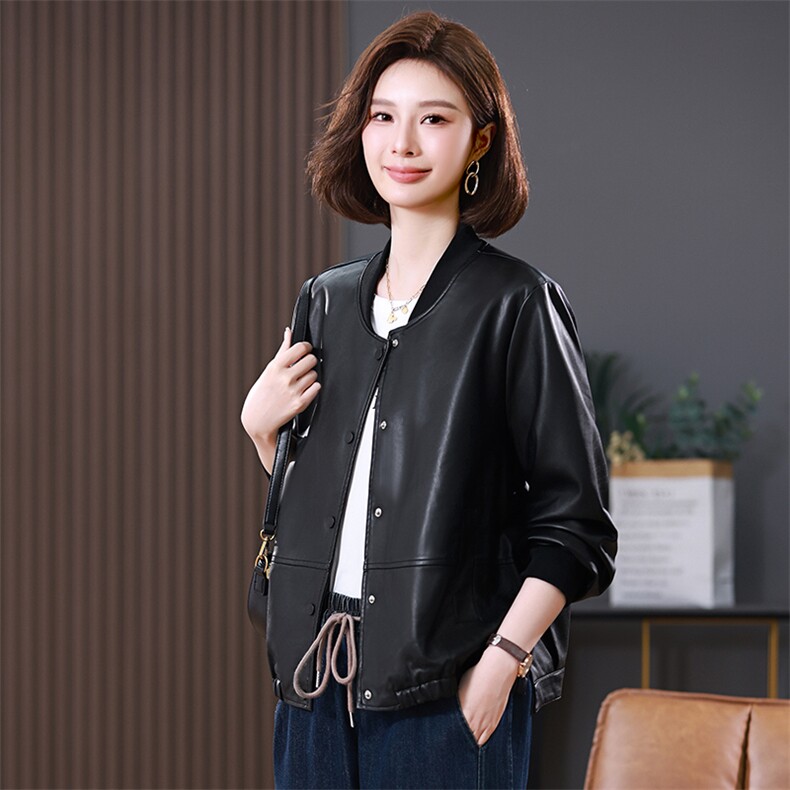 立领开衫卫衣外套女春秋2025新款早秋爆款洋气女装显瘦减龄棒球服,女装皮衣,悦见她