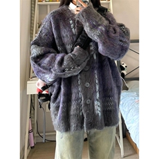 美式复古氛围感毛衣针织衫男女潮宽松开衫外套上衣秋冬MY3276，男装针织衫/毛衣，星座1116A（原606A-3）