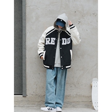 冬款港风加棉加厚时尚棉衣外套毛巾绣棒球服男士8133-P120控价158，男装棉衣，电商A441-1