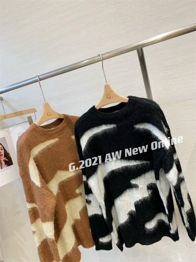 新款晕染针织毛衣，女装针织衫/毛衣，G