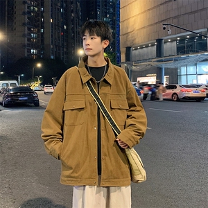 港风灯芯绒工装夹克男 上衣外套JK761 P75图片