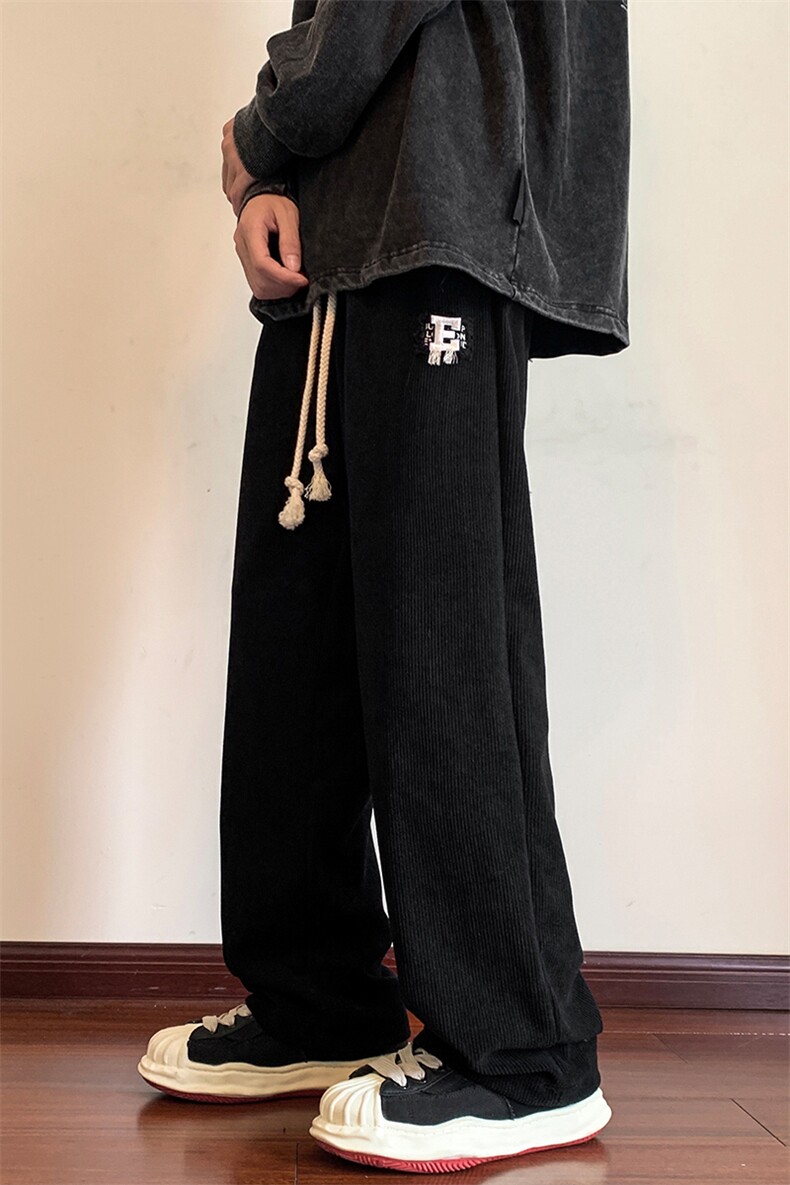 面料成分100涤纶休闲裤男灯芯绒D329-QM536-P50-控68,男装休闲裤,电商D329