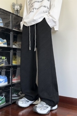 特批P38无差价2025潮流提花纹理感肌理感休闲裤男大码阔腿裤K5674，男装休闲裤，电商A001