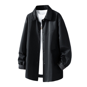 秋冬新款短款风衣精致韩风拼接大衣外套GS60020