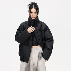2025日系冬季立领保暖防风防水棉衣面包服外套男女同款XY2514-P80，男装棉衣，星座717