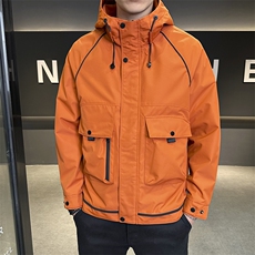 秋季夹克男高品质连帽外套型男商务休闲青年外套男N8817-P95，男装夹克，星座310B-3