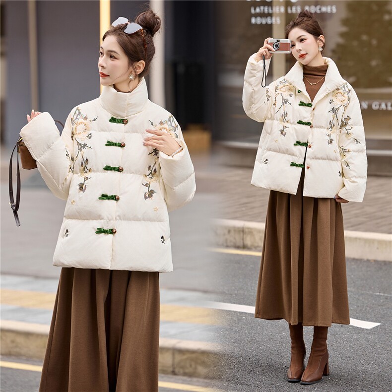 现货新中式羽绒服2025年冬季新款女装,女装羽绒服,关键词