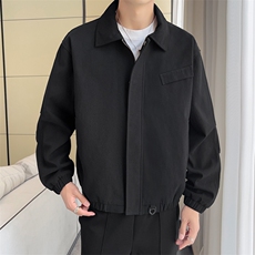 2025新款现货纯棉夹克男宽松翻领上衣外套DSA157B-J2560-P86，男装夹克，电商A157B