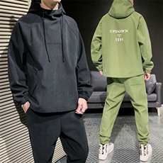 2021秋冬男士加绒套装运动服时尚休闲两件套DS596T，男装卫衣，电商A102
