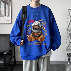 华夫格卫衣圆领卫衣男大码长袖t恤男外套HW76281-P30，男装卫衣，电商A040