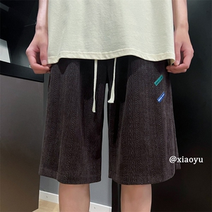 XZ616 夏季新款薄款贴标休闲五分裤短裤 TY825 P35控48图片