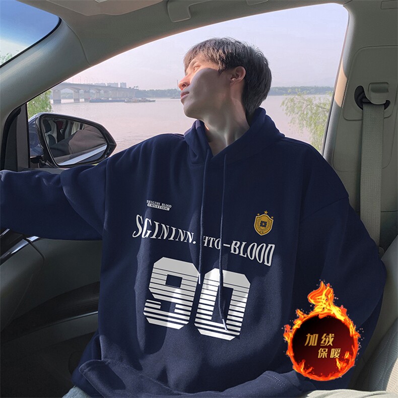 抖音得物供货可提供视频秋冬重磅美式宽松连帽卫衣DL2095,男装卫衣,电商A486