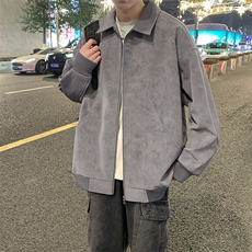 2025春季新款皮衣夹克男青少年学生潮流麂皮外套，男装夹克，星座1206（原A206）
