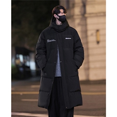 美式连帽90白鸭绒羽绒被艺考长款加厚情侣羽绒服外套男H918P298，男装羽绒服，电商A341