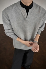 V领毛衣保暖亨利领外套纯色针织线衣男女5Q1145-TP36不，男装针织衫/毛衣，电商A102