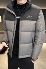 冬季新款立领皮羽绒服男拼接短款外衣保暖羽绒外套Y23982-P145，男装羽绒服，电商A239