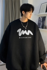 男生春季新款上衣潮流印花宽松落肩袖卫衣JK23327-特批24控39，男装卫衣，星座605(原A050)