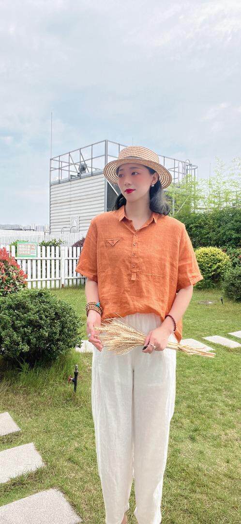 纯苎连衣裙小衫裤子裙子衬衣 时尚风 风淑女风休闲风，女装连衣裙，川哲