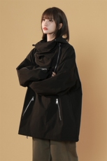 JK8105/P75秋装中性风机能防水冲锋衣女女宽松夹克工装防风外套，男装夹克，电商A141