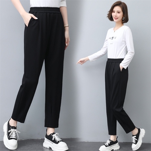 轻熟裤子女秋款2023新款宽松直筒高腰显瘦减龄年时尚休闲运动裤图片