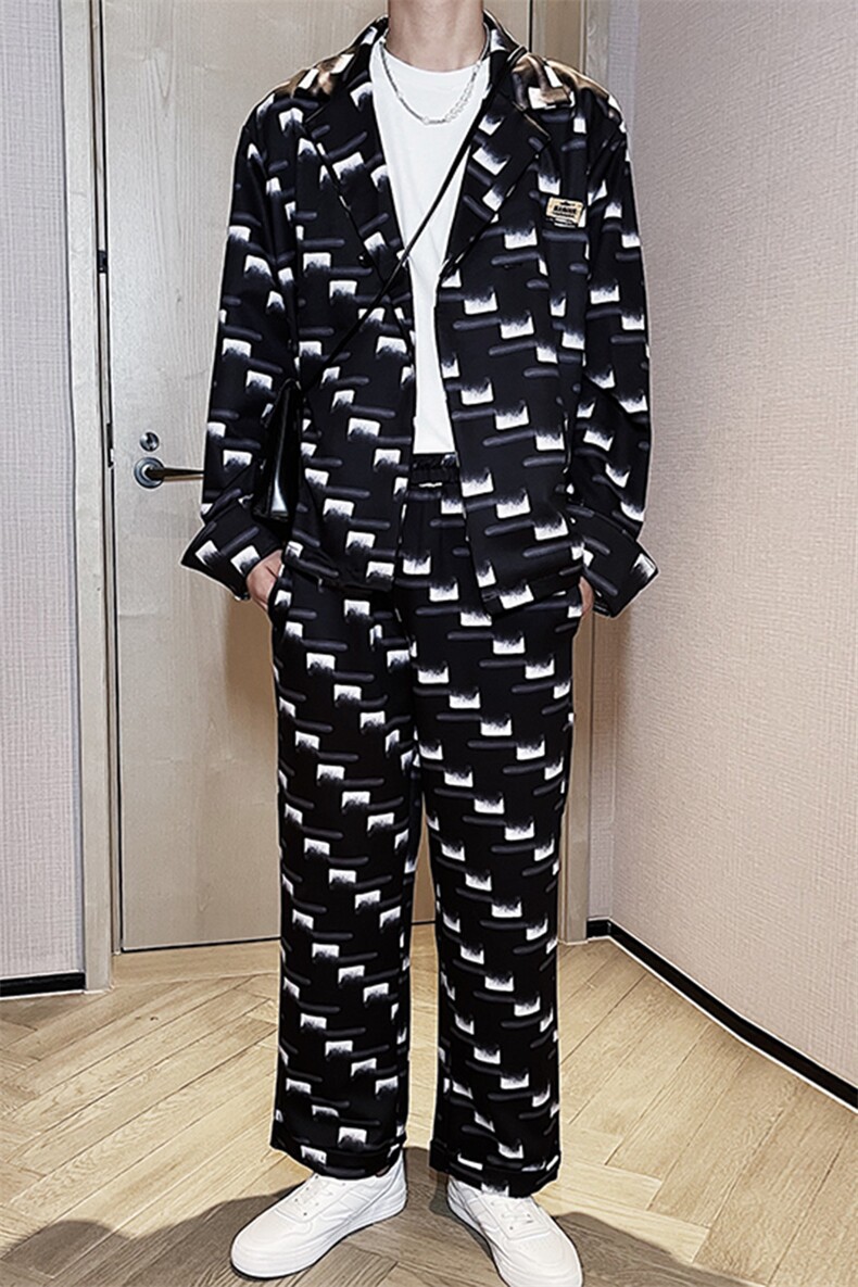 阔版宽松休闲男士小西服ins网红套装TZ05/P100特,男装西服,电商A243