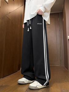条纹设计感直筒休闲卫裤 CK63 M-3XL 特P30图片