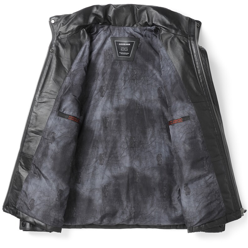 海宁真皮皮衣羽绒服男士秋冬季新款保暖90白鸭绒牛皮夹克羽绒外套,男装夹克,电商B360A（原721A）