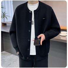 W10732-P53网图现货秋冬季新品潮流高克重开衫针织毛衣休闲外套，男装针织衫/毛衣，星座1608