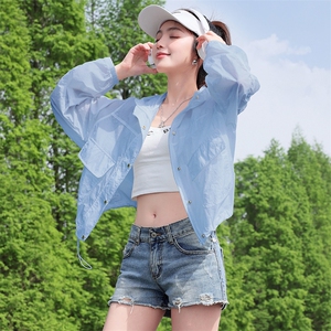 杭亦诺2362春夏新款韩版宽松立领百搭小个子抽皱短外套女显瘦上衣图片