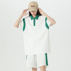 女模现货主推情侣大码翻领Polo短袖五分休闲运动套装男S14P60，男装休闲套装，电商B226