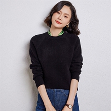 2025春秋新款羊绒衫女100山羊绒圆领加厚纯色打底衫保暖针织套衫，女装羊毛衫，温伦斯特羊绒