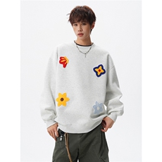 华棉花卉刺绣圆领卫衣M-5XL 常规特P50 加绒特P55,男装卫衣,电商B325,电商基地 华棉花卉刺绣圆领卫衣M-5XL 常规特P50 加绒特P55,男装卫衣,电商B325,电商基地