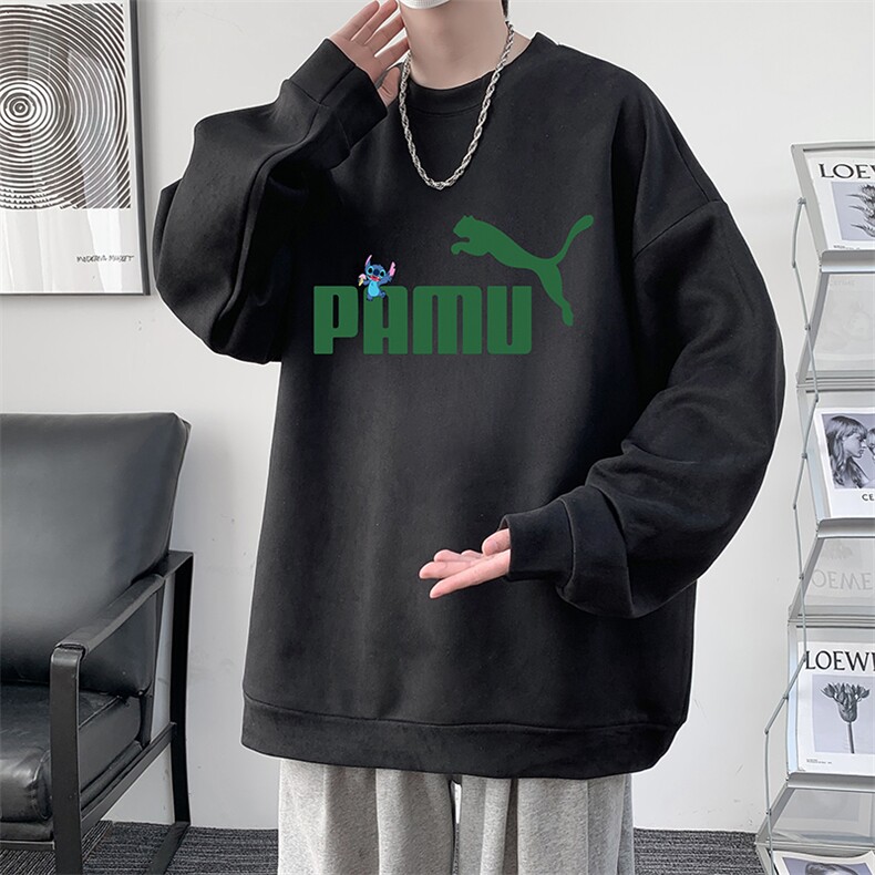 麂皮绒卫衣男大码重磅长袖t恤男 JW81227-P35图片