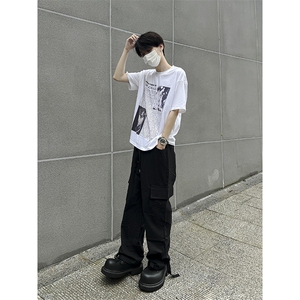 B221 美式ins街头hiphop宽松休闲多口袋工装裤子 LK23120-P65控88图片