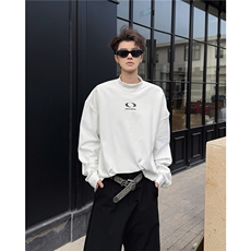 秋季德绒半高领长袖T恤男款美式潮牌休闲cleanfit宽松打底衫卫衣，男装T恤，四季星座505
