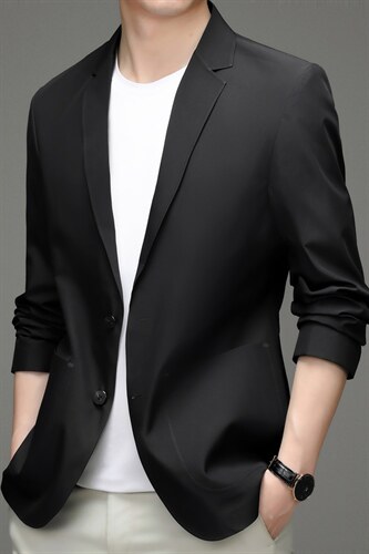 西服男装春季宽松潮流上衣小西装中青年商务单西外套YL88206-P185，男装西服，电商B212（原钱塘6029）
