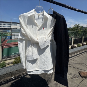 TS1风棉麻透气凉爽长袖刺绣衬衫慵懒学院高级面料 有套装图片