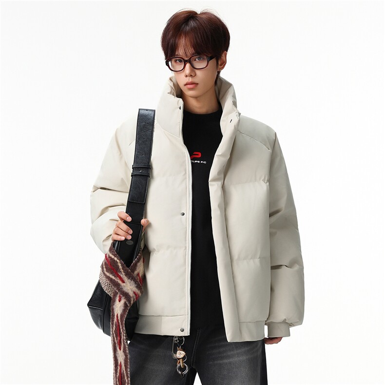 新款冬季羽绒立领PU皮棉服棉袄韩版宽松外套A436-2522-P80,男装棉衣,电商A436