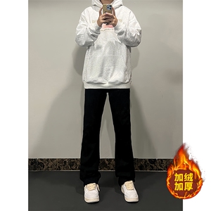 B221 美式ins高街加绒加厚牛仔裤 LK23010-P60 控78 加绒P70 控98图片