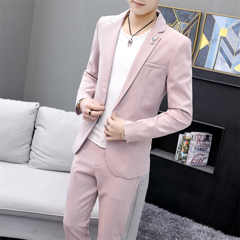 T917-P1252025秋装男士西服套装两件套西装西裤套装职业装,男装西服,星座507A（原星座306B-2）