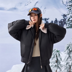 90绒新款冬季可拆卸羊羔毛加厚翻领情侣羽绒服 XZ309 Y95750 P188图片