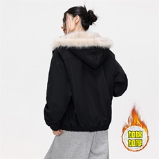 现货高品质美式高街冬季重磅硬挺短款座山雕毛领棉衣男女加厚外套，男装棉衣，电商A486-1