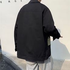 新款气质潮流青春流行男衬衫文艺宽松型百搭纯色长袖夹克C7605P55，男装夹克，星座1116-2