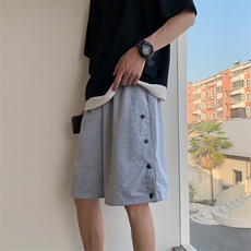 排扣裤子男夏季短裤宽松运动裤潮牌ins休闲五分裤百搭DK909-P26，男装休闲裤，星座1008