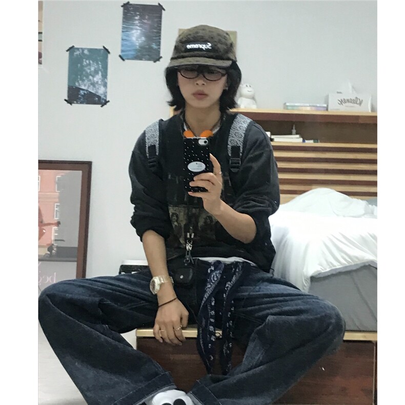 水洗长袖体恤衫旧做T恤衫D328-SXCX01-P45,男装T恤,电商D328