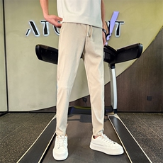 秋冬新款男士休闲裤简约纯色修身小脚裤长裤潮男生裤子901K400p48，男装休闲裤，星座901