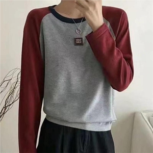 春秋韩版针织衫女套头圆领宽松百搭打底衫毛衣