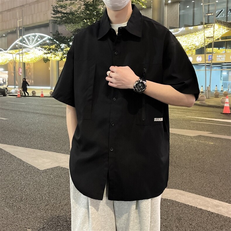 2024新款男士短袖春季潮外套衬衫S2239P38,男装衬衫,星座1116-2
