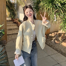 新款现货主推立领小外套2519-P135-K198，女装短外套，2C129