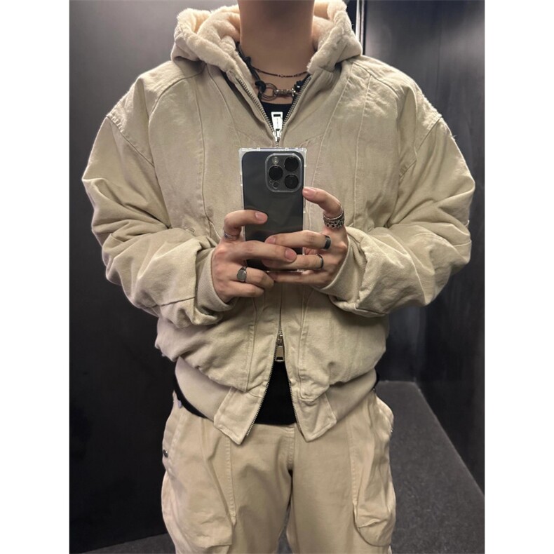 【有货】连帽座山雕夹克外套男加绒加厚棉衣JRT149CC-特P125,男装夹克,星座1007（原301D）